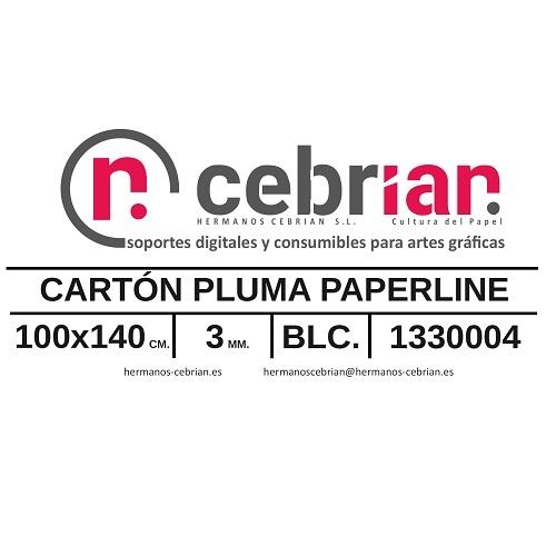 HOJA CARTON PLUMA 100X140 3MM PAPERLINE