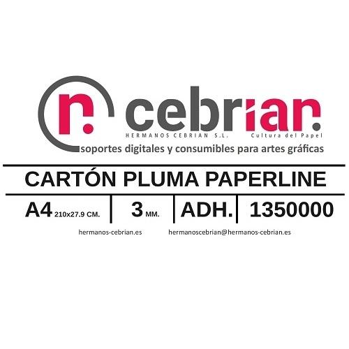 HOJA CARTON PLUMA 50X70 3MM ADHESIVO 1 CARA PAPERLINE