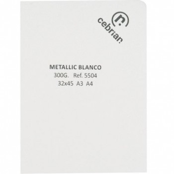 PAQUETE 100 HOJAS A4 290g METALLIC BLANCO