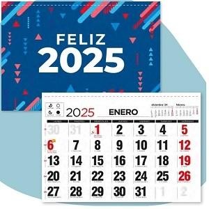 PAQUETE 50 FALDILLAS CALENDARIO MENSUAL CON NOTAS 43,5CM X 29,5CM