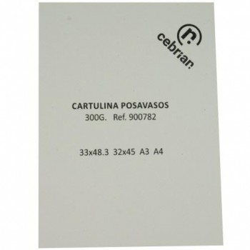 PAQUETE 100 HOJAS 320G PARA POSAVASOS SRA3 (32X45)