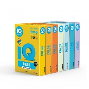 PAQUETE 500 HOJAS IQ COLOR NARANJA OR43 A3 80G