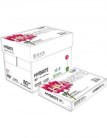PAQUETE 500 HOJAS PAPEL A4 80g HYBRITE